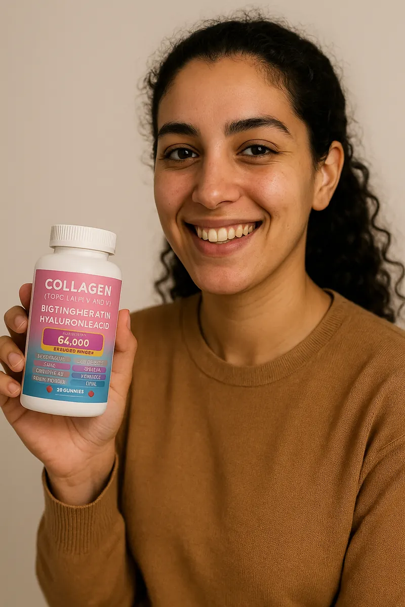Collagen supplement, generated lifestyle photo
